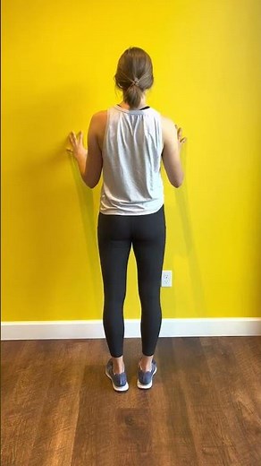 Single leg balance at wall - Fit Family Physical Therapy