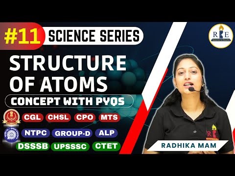 Structure of atoms | Science Series | Part-11 | Brief Concept with PYQs | SSC | RRB | Radhika Mam