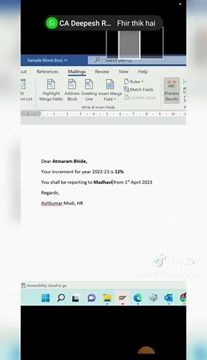 Mail merge is a process used to create personalised documents (such as letters, emails, labels, or envelopes) by combining a standard template with a data source, such as a spreadsheet or database. It automates the insertion of unique information (e.g., names, addresses) into the template, enabling you to produce multiple customized documents efficiently. This is commonly used in mass communication, like sending personalised invitations or newsletters. #excel #microsoftexcel #exceltricks #fyppp