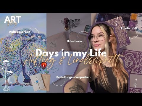 A few DAYS in the LIFE of an ARTIST | Completing COMMISSIONED WORK, Orders & Linocut