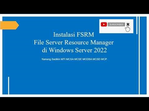 Instalasi FSRM File Server Resource Manager di Windows Server 2022 Standard Edition