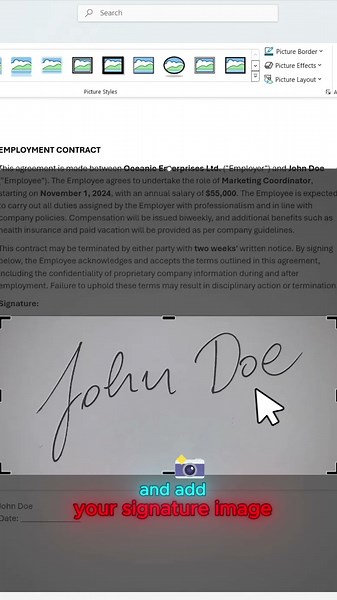 How to Insert a Signature in Word