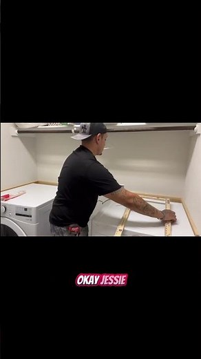 How to install washer & dryer countertop #laundryroom #homeimprovement #diy