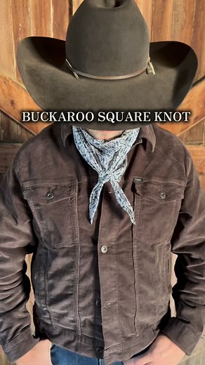 It’s scarf season again so I’m busting out the buckaroo square knot. There’s more than one way to tie it, but I’ve always found this the easiest! #cowboy #western #buckaroo #buckaroosquareknot #knot #scarf #cowboyscarf #winter #cowboylife #westernfashion #westernlifestyle | Startup Cowboy