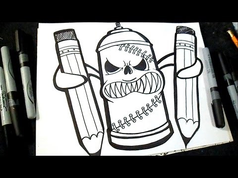 How to Draw Spraycan Graffiti