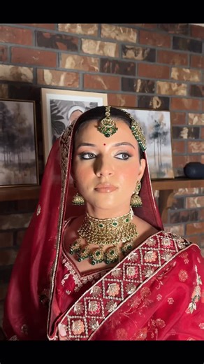 Manu Sidhu on Instagram: "Bold black eyes, a tiny bindi, and timeless bridal grace Makeup by @makeup_by_manusidhu DM for queries #makeup #makeuplooks #punjabibride #surrey #makeupartistsurrey"