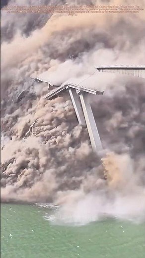 Nature's Force: When a Mountain's Collapse Claims a Bridge