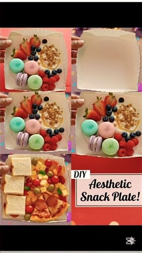 Easy DIY Paper Plate Snack Tray Hack | Aesthetic Party Food Idea#DIY#ester cookies gift box