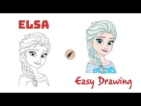 How to Draw ELSA from Frozen! ❄️👑 Easy Step by Step for Kids & Beginners #lidoartworks