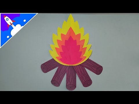 Como fazer uma fogueira de papel - Decoração de festa junina