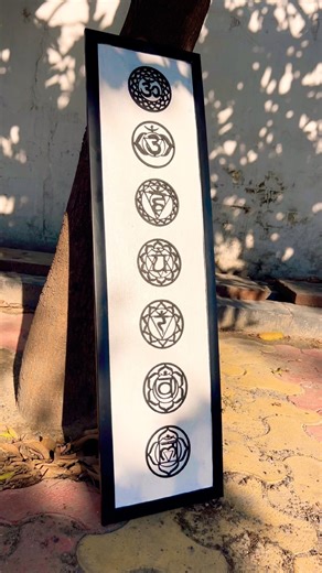 7 Chakra Wall Art ✨ Energy you can feel #theroshni #diy #art #ytshorts #craft #sevenchakras #yt