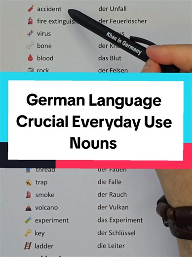 German Language Crucial Everyday Use Nouns #deutschkurs #learninggermanlanguage #germanlanguage