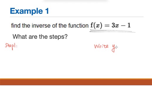 [ENG] A-Level P1 inverse functions