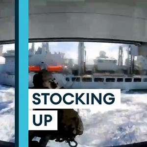 9.8K views · 179 reactions | The Carrier Strike Group 21 (CSG21) mission has completed a first live munitions replenishment of a Queen Elizabeth-class carrier from a solid support ship with 14,540Kg of munitions transferred. ⚓  Watch the timelapse of the moment right here! Read more about the CSG21 mission's recent work https://bit.ly/3D2CgD9 | Forces News | Facebook