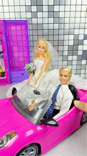 Satisfying With Unboxing Barbie Doll and Ken Bridal Dress Set Toys #shorts