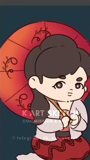 How to draw Burmese Girl Chibi ဗမာကောင်မလေးလှလှလေး chibiဆွဲနည်း #chibi #burmese #myanmarartist