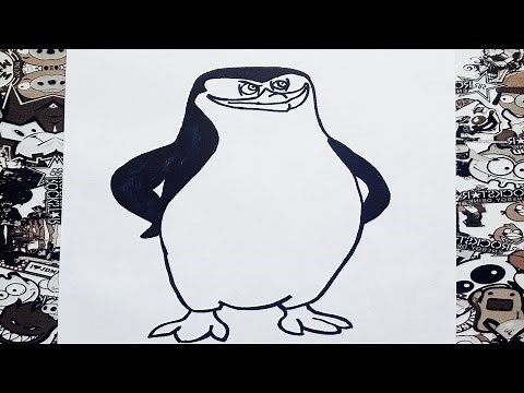 Como dibujar a skipper los pinguinos de madagascar | how to draw skipper | como desenhar skipper