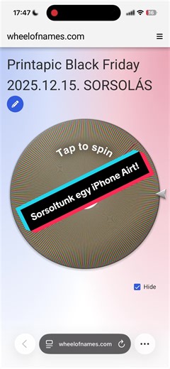 🥳 SORSOLTUNK!!! 2025-ös Black Friday akciónk nyertesei: 20.000 Ft értékű kupon: 1. PP078402 - Bianka 2. PP078685 - Gréta 3. PP078373 - Virág 30.000 Ft értékű kupon: 1. PP078511 - Vivien 2. PP078479 - Kinga 50.000 Ft értékű kupon: PP078613 - Diána Fődíj - iPhone Air PP078212 - Vivien Gratulálunk a nyerteseknek! 🥳 Veletek felvesszük a kapcsolatot hamarosan! Közben meg gyártunk tovább, mert közel a Karácsony 😅