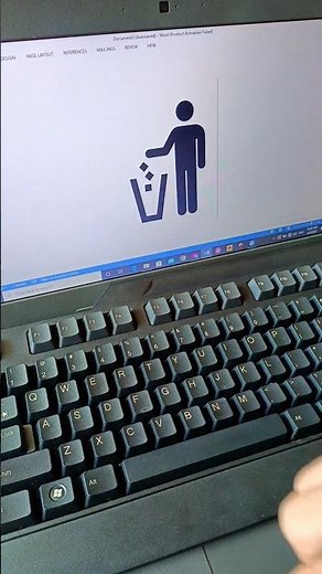 trashing 🚮 Dustbind Logo in Ms Word By shortcut key | In English | DSH. #shortcutkeys #usa.
