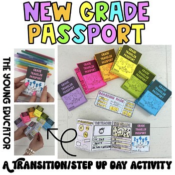Grade Traveler Passport Activity -Move Up/Step Up Day/New Grade Transition Day