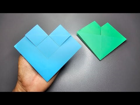 Heart paper envelope - diy paper heart envelope - folded paper heart envelope