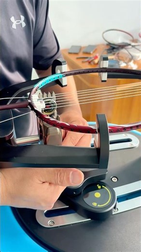 Fits irregular racket faces✅Precise stringing for special rackets#badminton #strings #machine