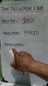 TRIK PALINDROM AJAIB PART 4 #maths #mathstricks #mathematics