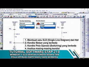 Tutorial ETAP 21.0 || Membuat SLD dengan kondisi Beban & Switching yang berbeda || Simulasi dari Nol