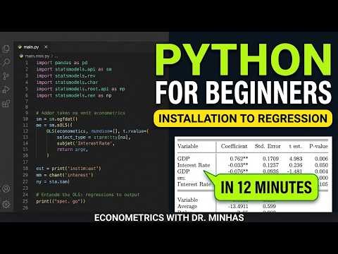 Python for Econometrics Beginners | Complete Step-by-Step practical guide