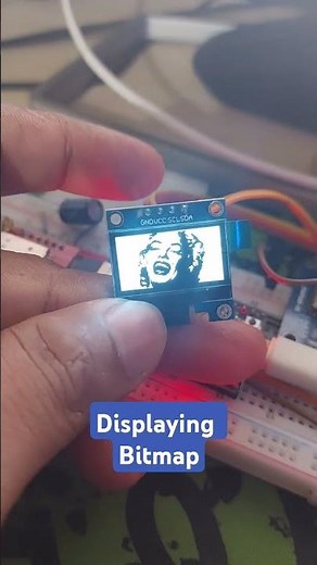 Displaying bitmap image on small oled display.. #iot #display