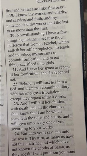 The Spirit of Jezebel – God’s Warning to the Church Revelation 2:21–23