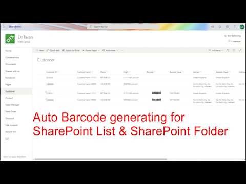 Auto Barcode generating for SharePoint List Items & SharePoint Folder Setting