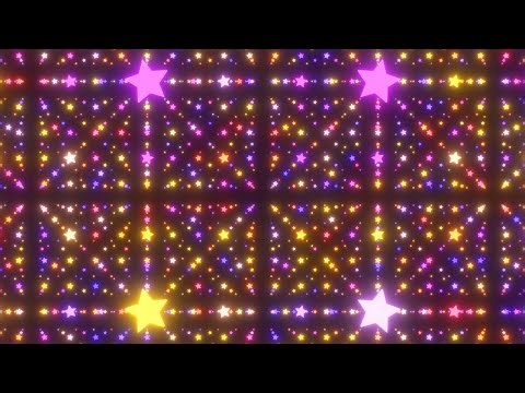 Millions Of Neon Glowing Tiny Twinkle Stars Rotate In Grid Formation 4K DJ Visuals Loop Background