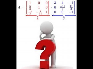 LU factorization short video for Doolittle and Crout Method