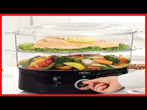BELLA Two Tier Food Steamer, Healthy, Fast Simultaneous Cooking, Stackable Baskets for Vegetables