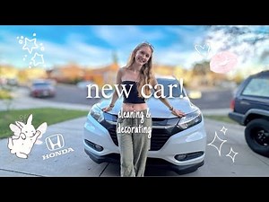 CLEAN & DECORATE MY NEW CAR WITH ME! | Car Tour + Aesthetic Pinterest Makeover 2025