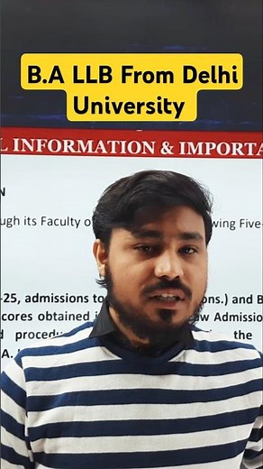 Law From Delhi University🎓 (DU) | B.A LLB, BBA LLB | #law