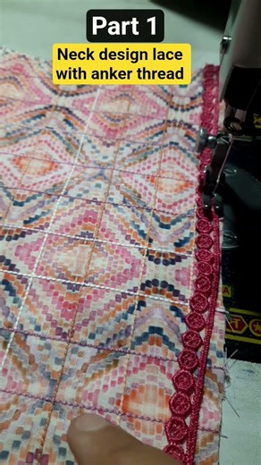 how to make beautiful neck design lace with anker thread./lace or anker thread se neck design