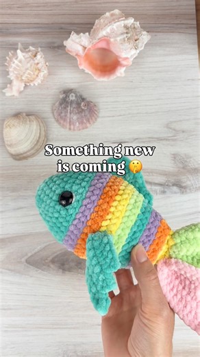 Rainbow fish pattern coming soon! 🐠🌈 #crochet #amigurumi #freepattern