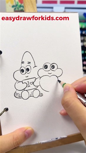 Patrick Star and Spongebob Drawing #drawing #handdrawing