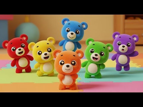 Six Little Toy Bears Hug Hug Hug | Sweet Counting Song & Nursery Rhymes