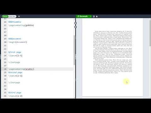 LaTeX in a Minute: Page Numbering