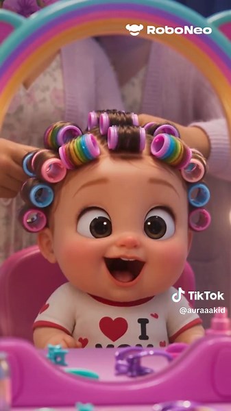 Nila baby’s rainbow hair saloon disaster #fyp #viral #trend #nila #hair