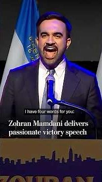 Zohran Mamdani gives FIREY victory speech