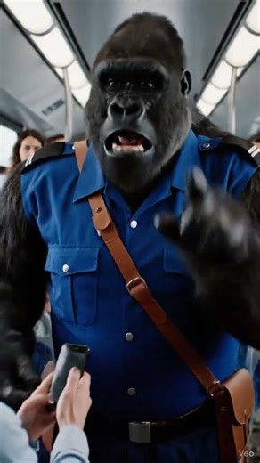 un gorille contrôleur de bus