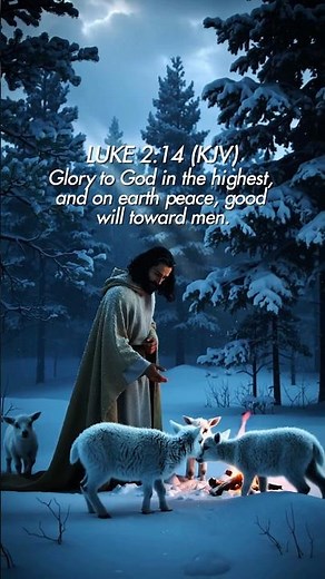 Glory to God in the Highest ✨ | Luke 2:14 | Peace on Earth #jesuschrist #bibleverse #godsays #faith