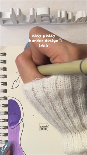 easy peasy border design idea you can try using acrylic markers #easypeasy #diy #diyprojects #borderdesign #school #students #Project2025 | HUE.matter