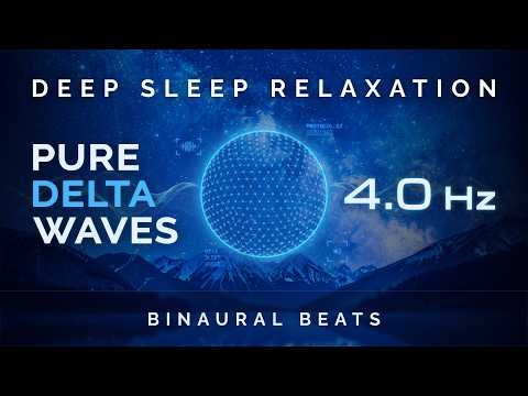 Deep Sleep Relax: 4Hz Binaural Beats • Stress Relief & Stop Overthinking (8 Hours)