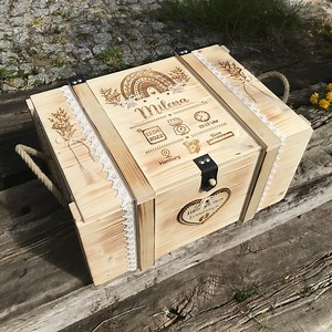 Premium Large Baby Memory Box Personalized With Rainbow and Dried Flowers, Baby Memory Box With Name Birth Date, Birth Box, Baby Keepsake - Etsy