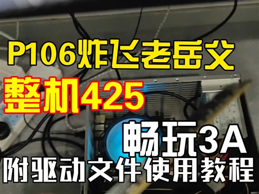 P106-100炸飞老岳父，整机425预算和P106-100设置教程。